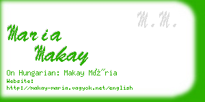 maria makay business card